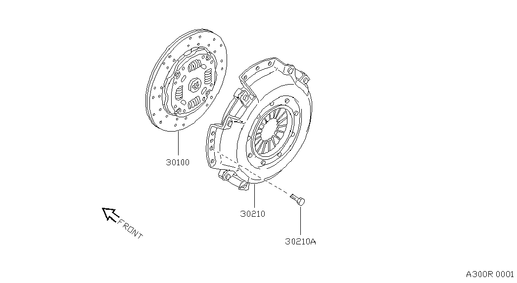 NISSAN 30100-22J03 - Clutch Disc onlydrive.pro