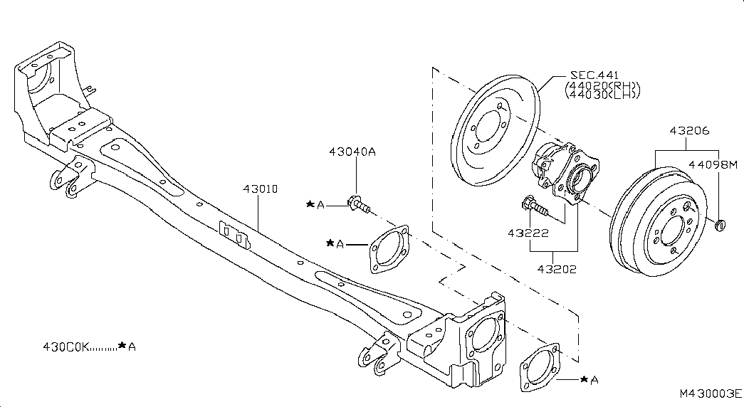 NISSAN 43202JX00A - Rattalaagrikomplekt onlydrive.pro