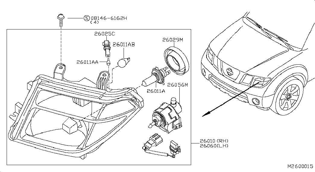 NISSAN 26294EB00A - Lemputė, rūko žibintas onlydrive.pro