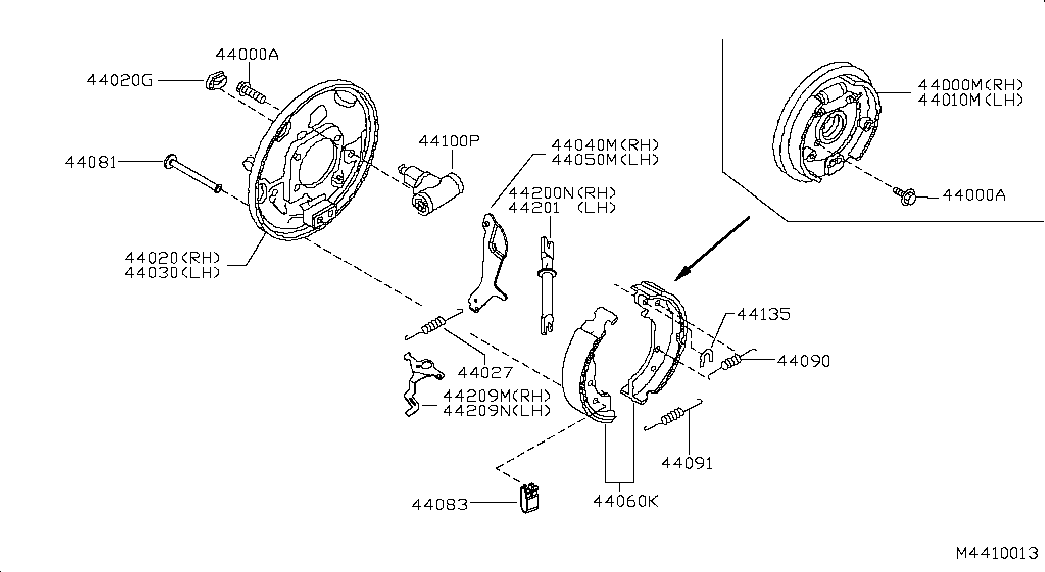 NISSAN 44060-EB327 - Jarrukenkäsarja onlydrive.pro