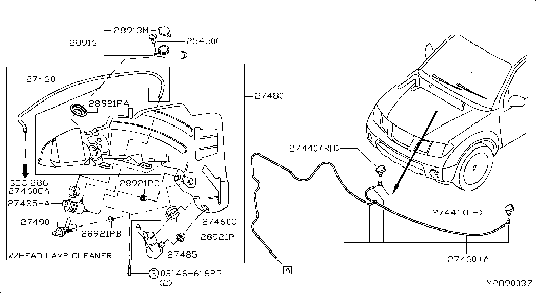 NISSAN 28920EB300 - Water Pump, window cleaning onlydrive.pro