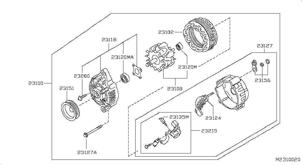 NISSAN 23100-EB31B - Kintamosios srovės generatorius onlydrive.pro