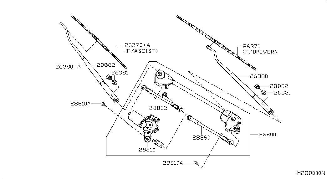 NISSAN 288904X10A - Pyyhkijänsulka onlydrive.pro