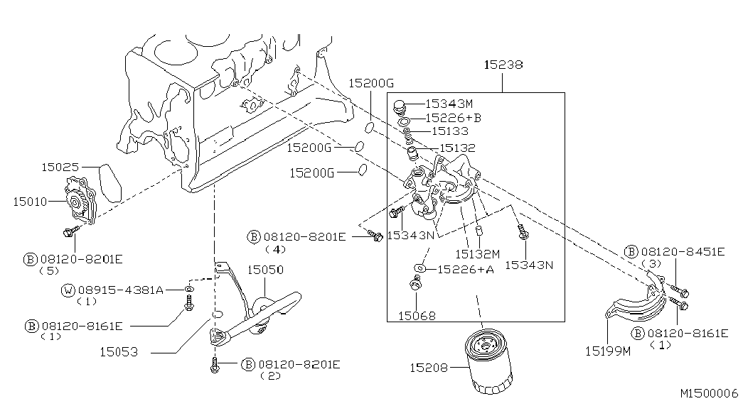 TOYOTA 152087F400 - Масляный фильтр onlydrive.pro