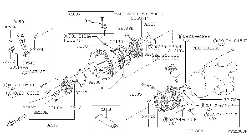 NISSAN 30502-7F000 - Выжимной подшипник сцепления onlydrive.pro