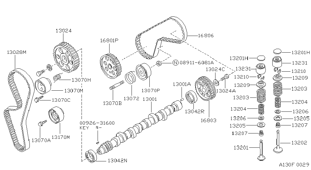 NISSAN 13042-16A10 - Уплотняющее кольцо, распредвал onlydrive.pro