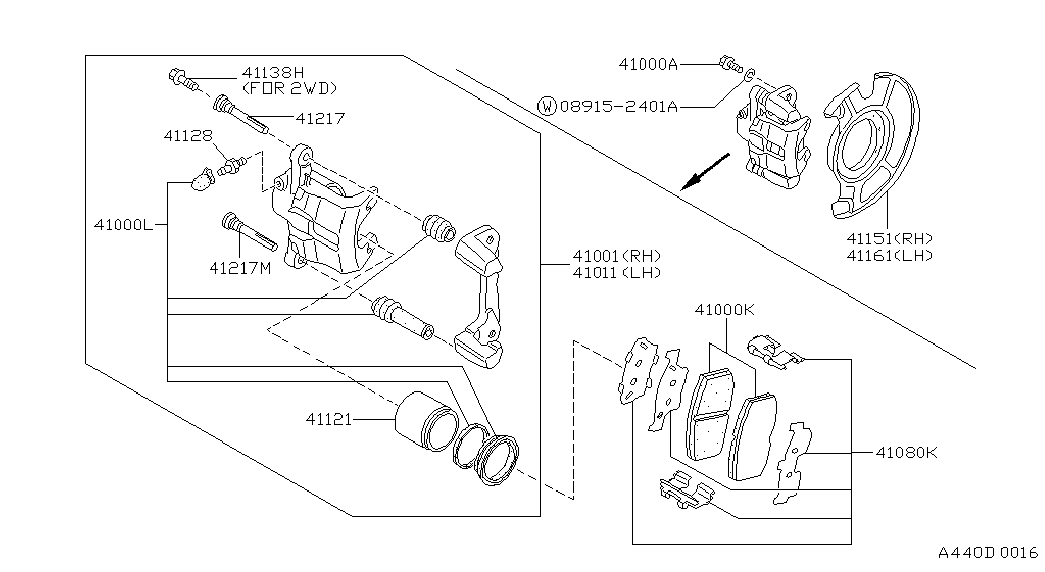 NISSAN 41060-72A89 - Brake Pad Set, disc brake onlydrive.pro