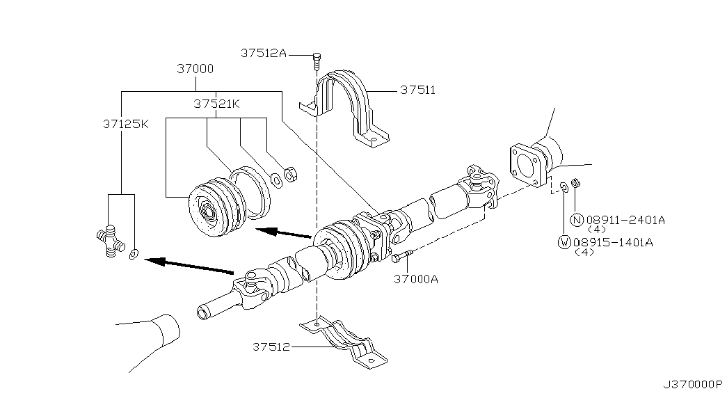 NISSAN 37521-W1085 - Ripustus, kardaaniakseli onlydrive.pro