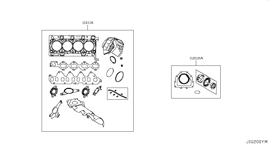 NISSAN 10101-00Q1C - Engine gasket kit: 01 pcs. onlydrive.pro