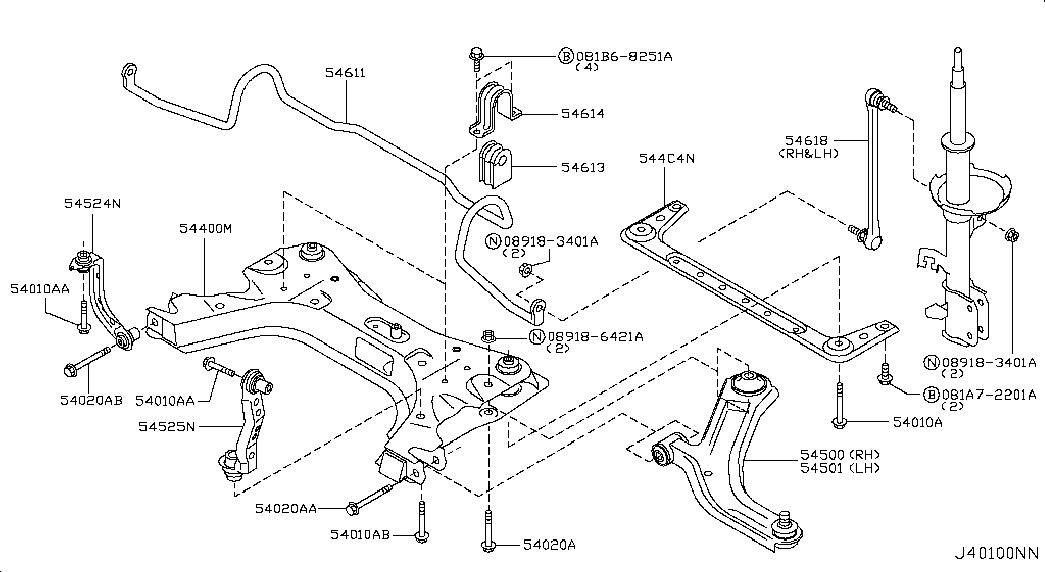 NISSAN 54524-AX001 - Bush of Control / Trailing Arm onlydrive.pro