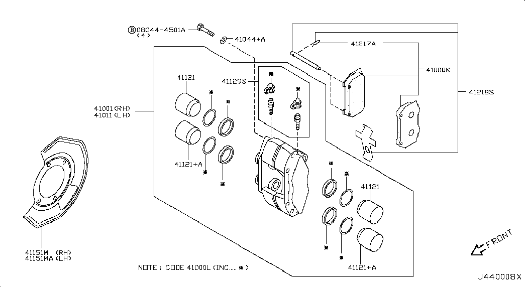 NISSAN D10F0CD028 - Brake Pad Set, disc brake onlydrive.pro