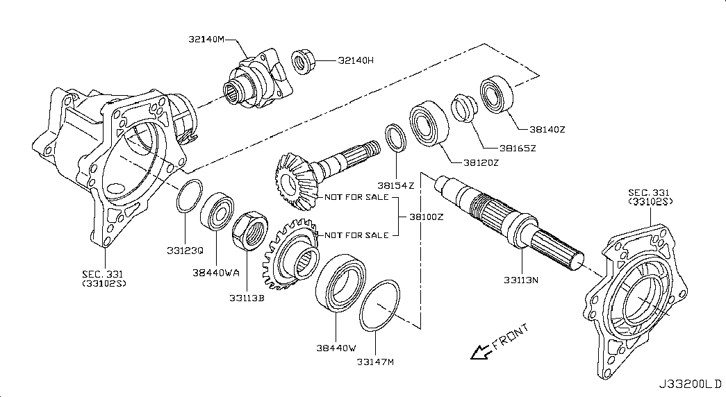 NISSAN 38440D2100 - Wheel Bearing onlydrive.pro