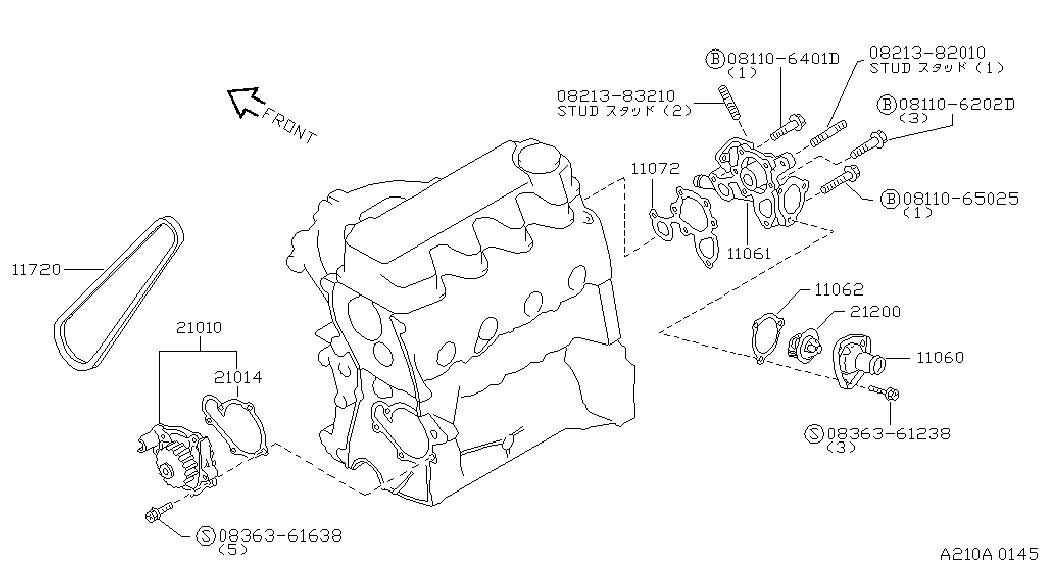 NISSAN 21200-01B00 - Termostaatti, jäähdytysneste onlydrive.pro