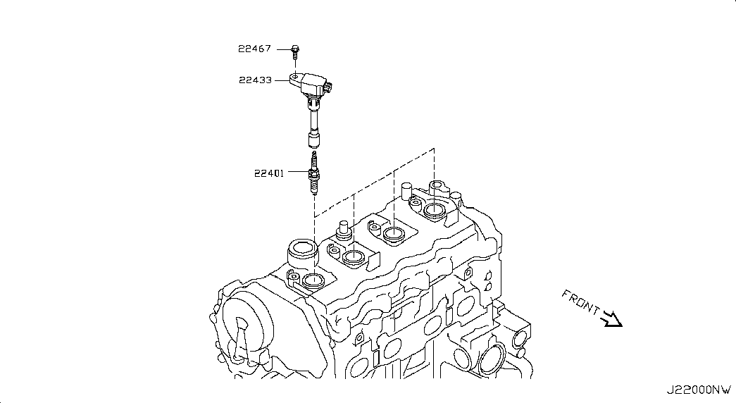 RENAULT 22448-JA00 C - Süütepool onlydrive.pro