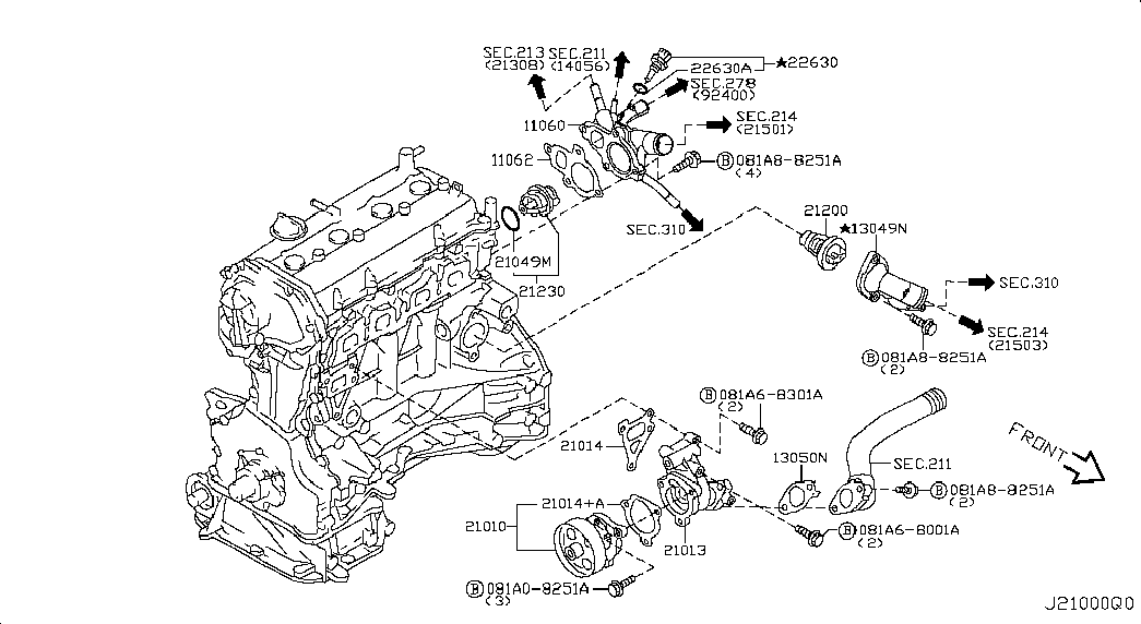 NISSAN 11062-6N20A - Blīve, Termostats onlydrive.pro