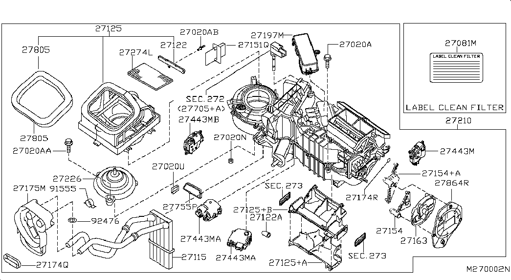 NISSAN 27274-EA000 - Filter,salongiõhk onlydrive.pro