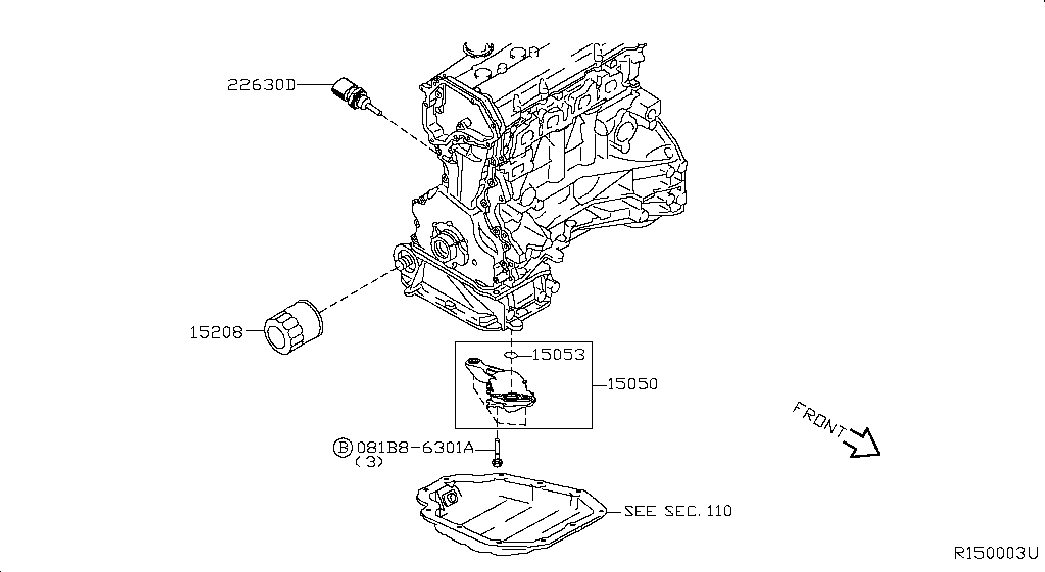 NISSAN 15208-65F0E - Eļļas filtrs onlydrive.pro