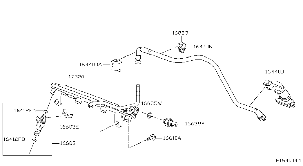 NISSAN 16618-5L300 - Tarpiklis, purkštukas onlydrive.pro