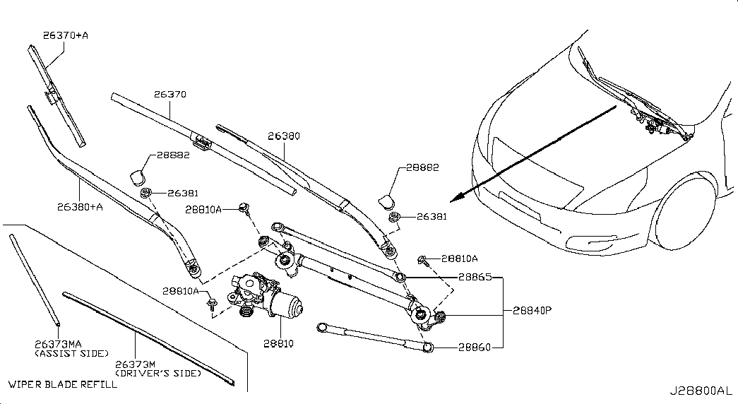 NISSAN 28890-JN00B - Klaasipuhastaja kumm onlydrive.pro