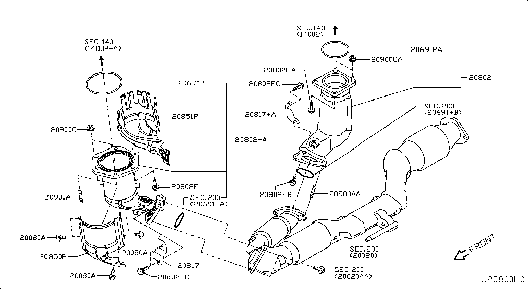 NISSAN 20691-JA10A - Tiivisterengas, pakoputki onlydrive.pro