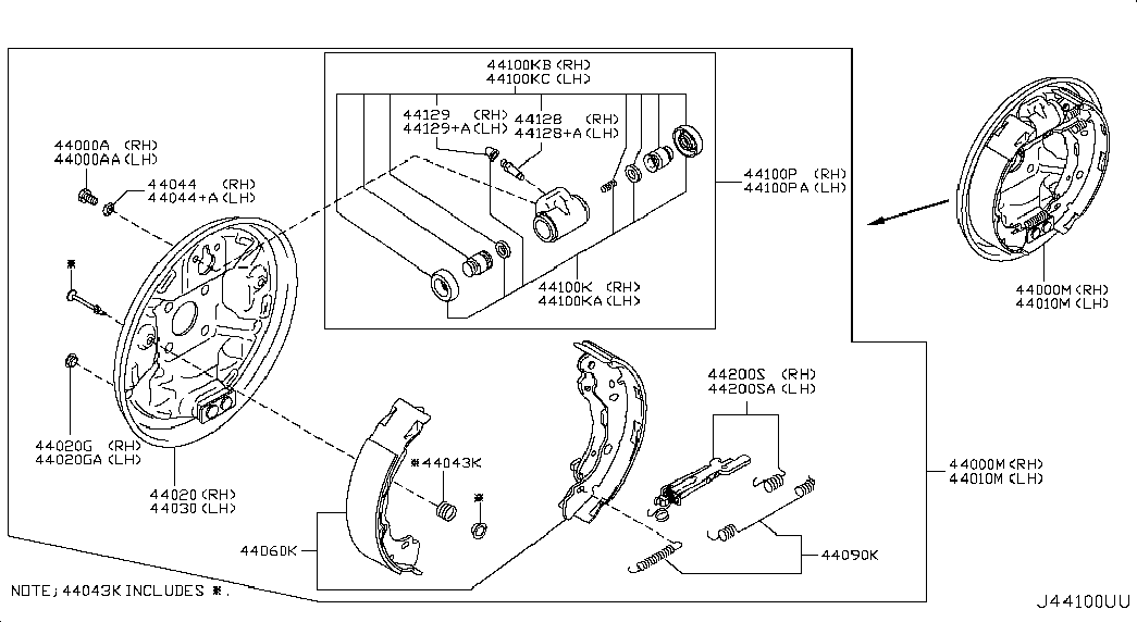 NISSAN D4200-1HD2A - Accessory Kit, brake shoes onlydrive.pro