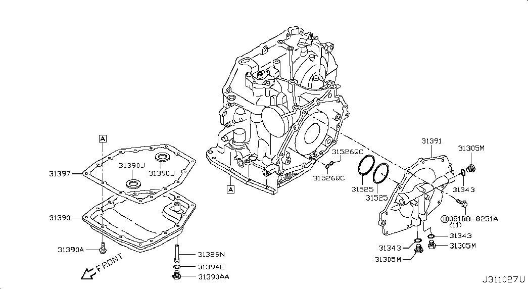 NISSAN 11026-31X00 - Tiiviste, öljynlaskutulppa onlydrive.pro