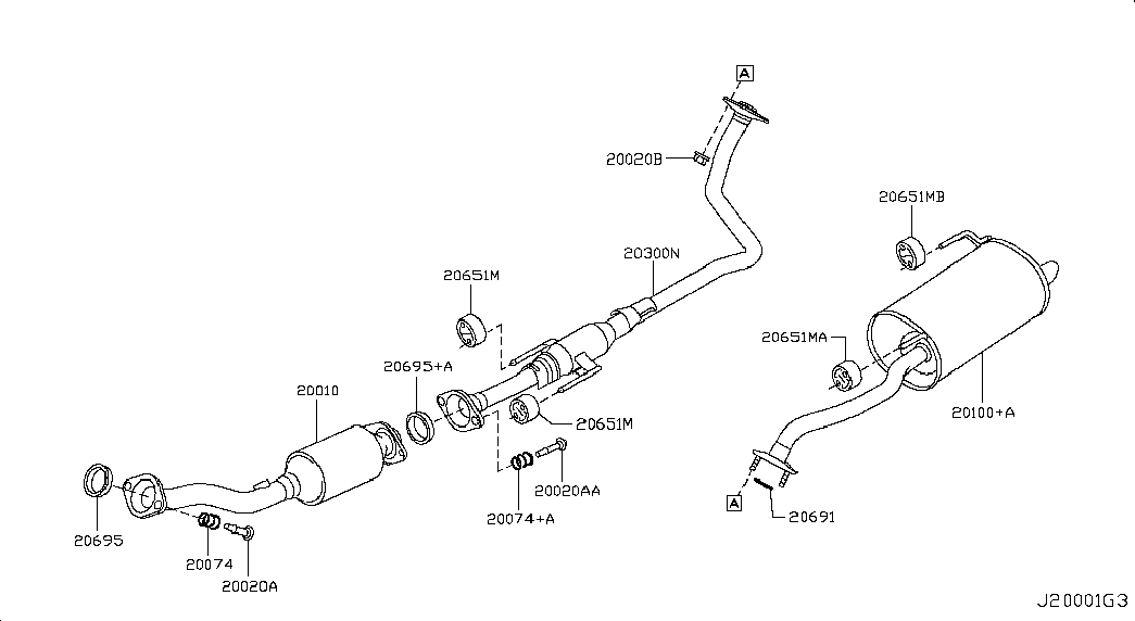 NISSAN 20606-8H30A - Skrūve, Izplūdes sistēma onlydrive.pro