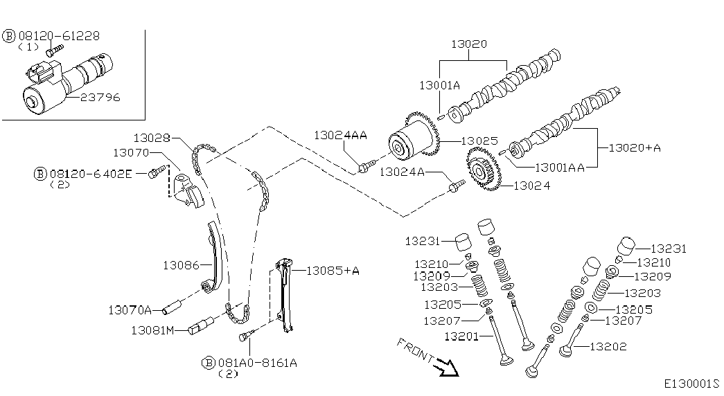 NISSAN 23796-AU000 - Vadības vārsts, Sadales vārpstas iestatīšana onlydrive.pro