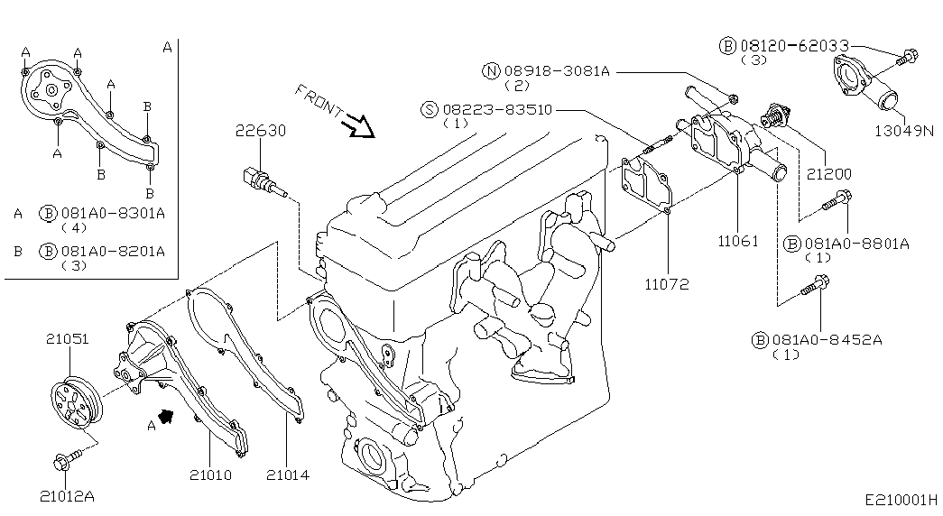 NISSAN 21010-9F605 - Water Pump onlydrive.pro