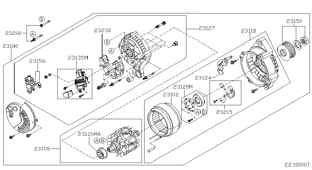 NISSAN 23100-BU010 - Generaator onlydrive.pro