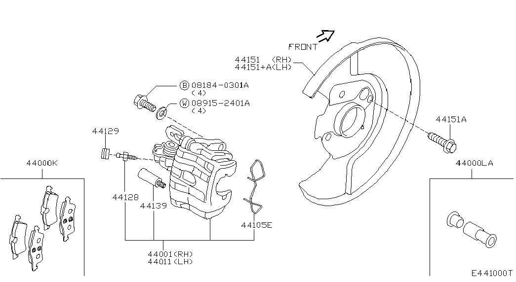 NISSAN 41139-9F500 - Juhthülsikomplekt,pidurisadul onlydrive.pro