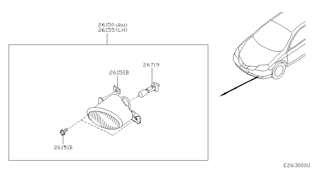 NISSAN 26296-89946 - Bulb, cornering light onlydrive.pro