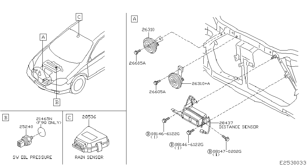 NISSAN 25610 AU300 - Звуковой сигнал, клаксон onlydrive.pro