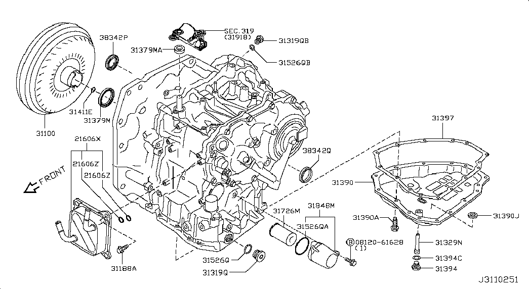 RENAULT 38342-8E000 - Shaft Seal, automatic transmission onlydrive.pro