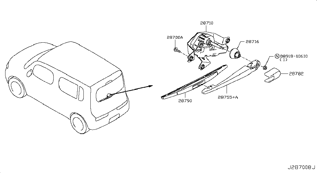 NISSAN 28781-1FA0A - Wiper Blade onlydrive.pro