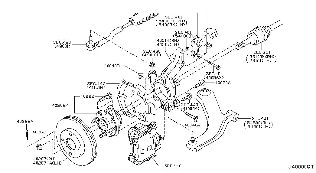 NISSAN 40202-1FC0B - Комплект подшипника, ступицы колеса onlydrive.pro