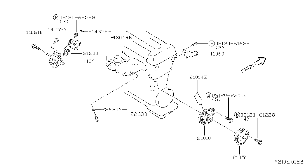 NISSAN 21010-53J03 - Водяной насос onlydrive.pro