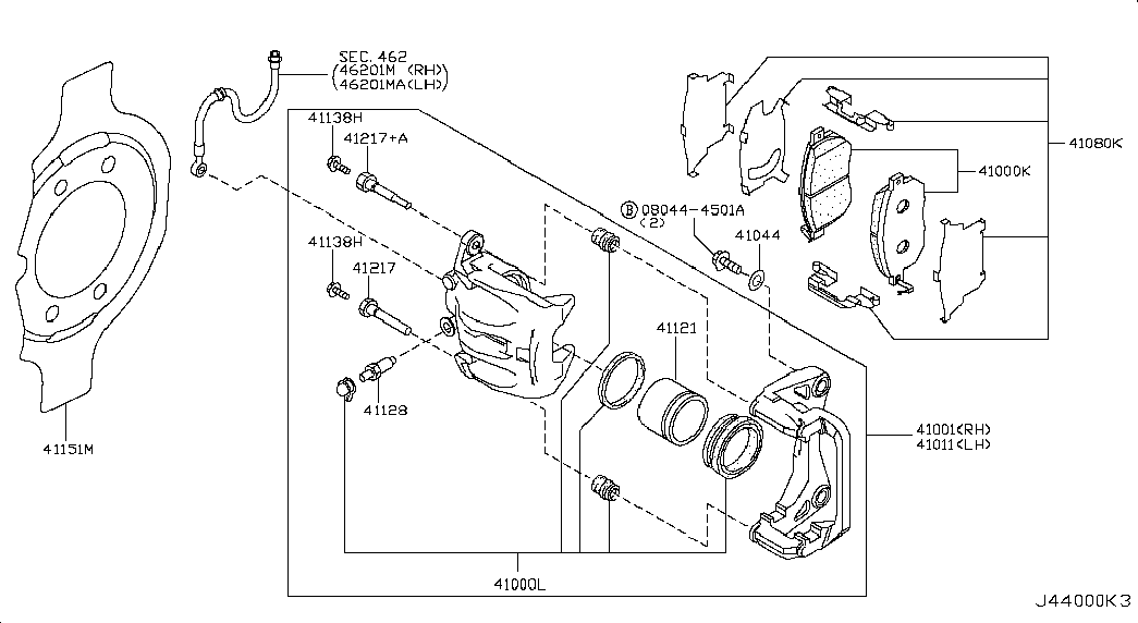 NISSAN D1M601AA0K - Brake Pad Set, disc brake onlydrive.pro