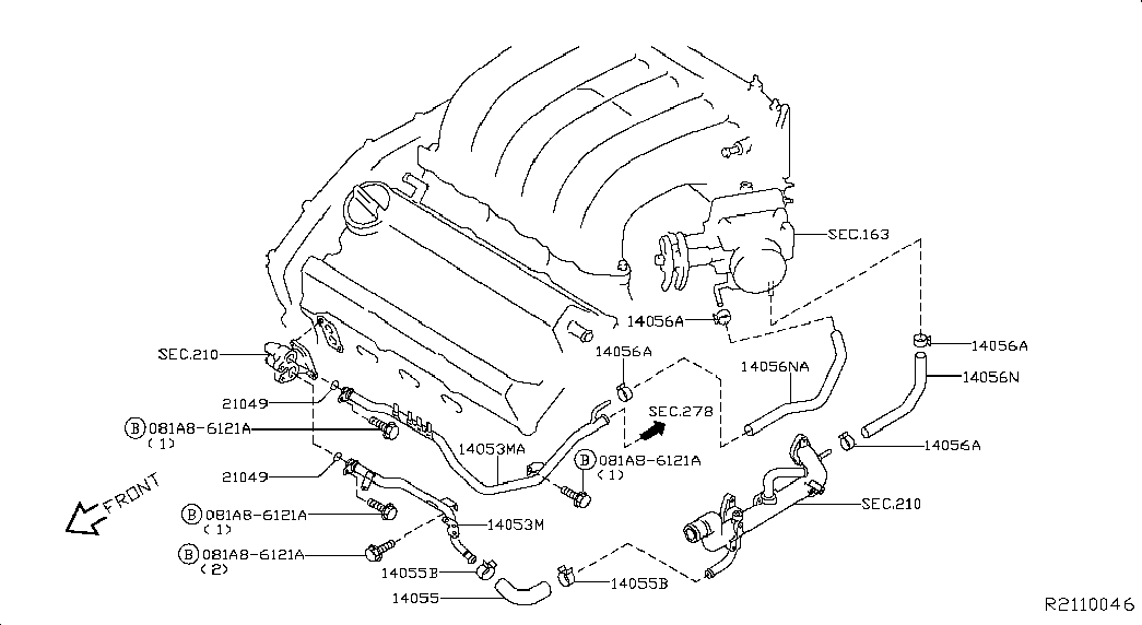 NISSAN 21049ZL80A - Blīve, Ieplūdes kolektors onlydrive.pro