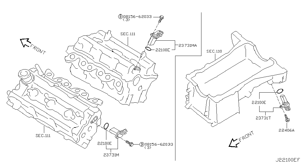 NISSAN 23731AL60A - Sensor, crankshaft pulse onlydrive.pro