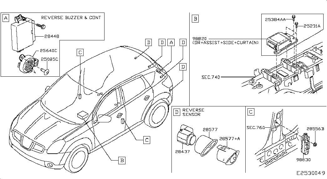 NISSAN 28438-BG00A - Jutiklis, statymo atstumo jutiklis onlydrive.pro