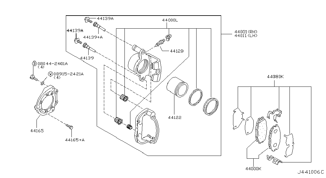 NISSAN 44060VC290 - Тормозные колодки, дисковые, комплект onlydrive.pro