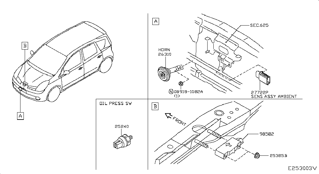 NISSAN 25610 9U00A - Äänitorvi onlydrive.pro