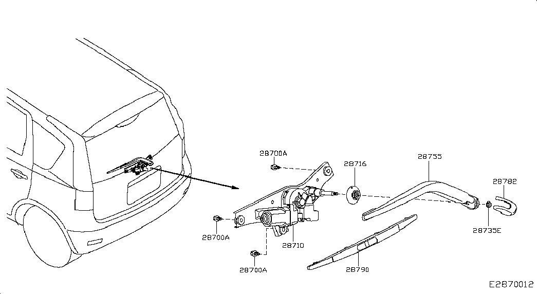 NISSAN 28790 EA000 - Wiper Blade onlydrive.pro