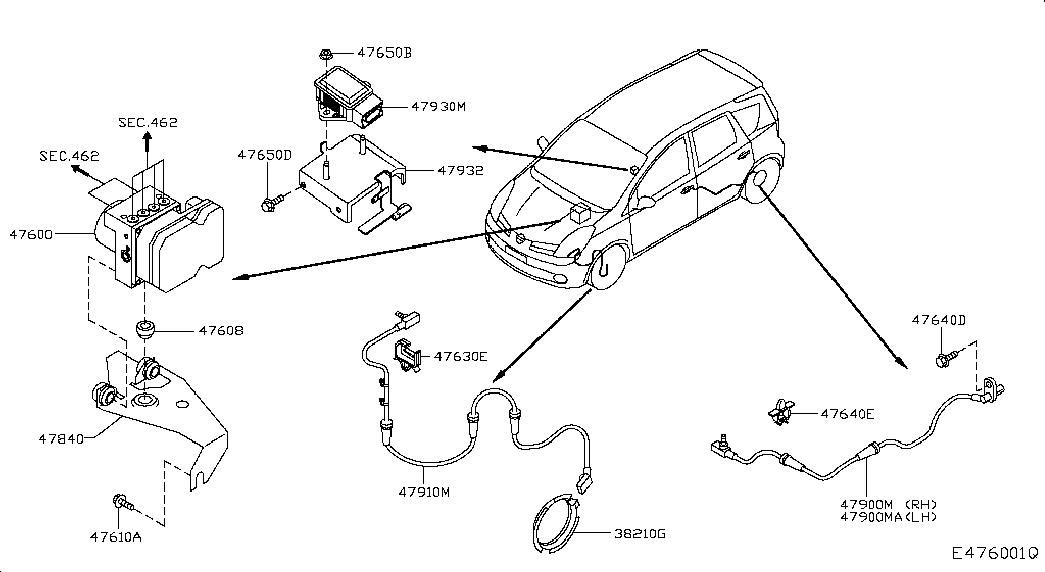 NISSAN 47960-BC00A - Rato guolio komplektas onlydrive.pro