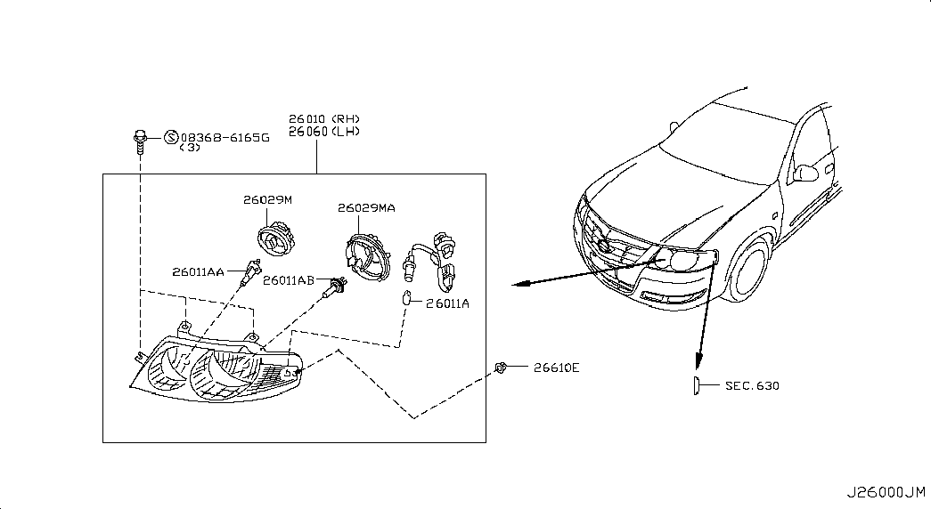 NISSAN 26719-95F0C - Bulb onlydrive.pro