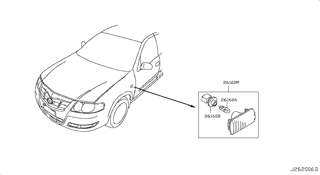 NISSAN 26715-95F0A - Kvēlspuldze, Pieejas signāla gaisma onlydrive.pro