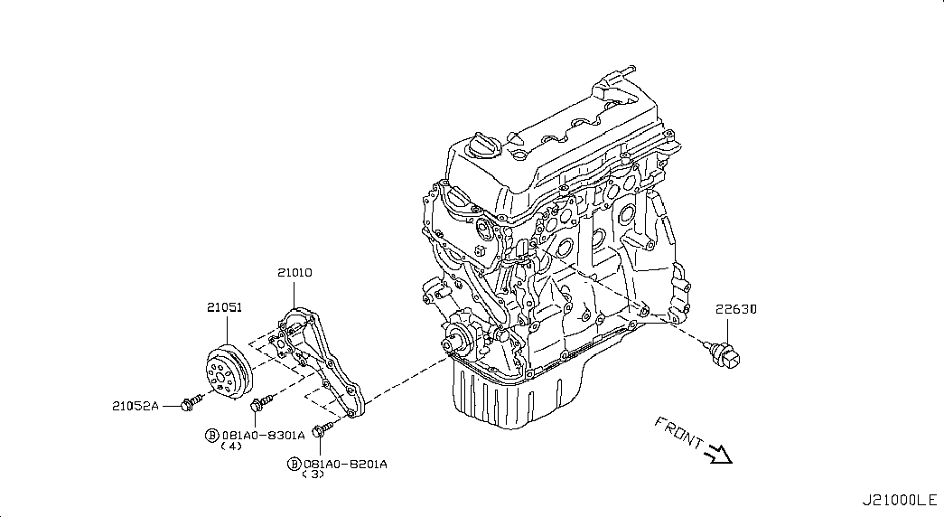 NISSAN 22630-95F0B - Sensor, coolant temperature onlydrive.pro