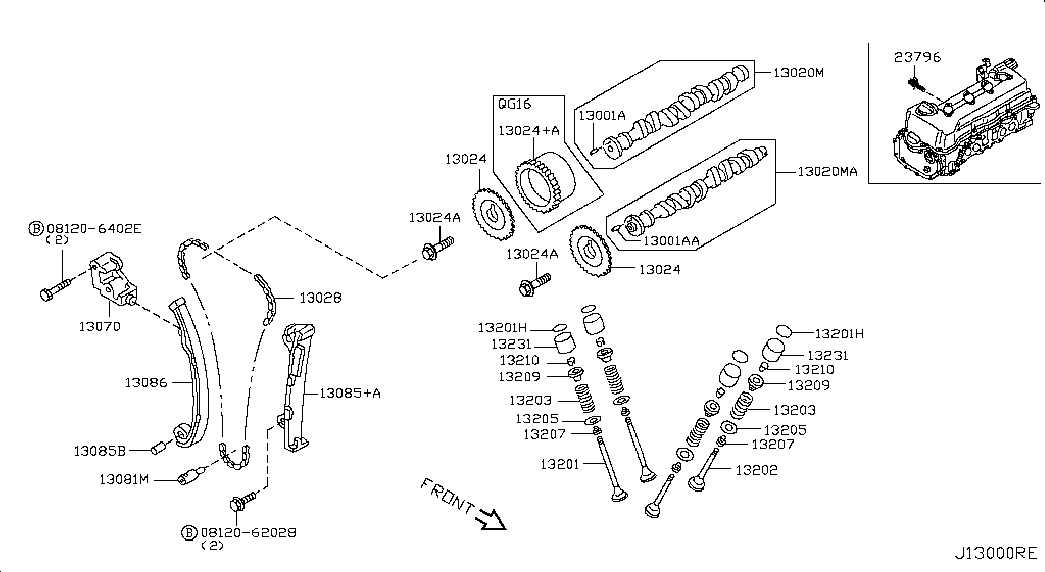 NISSAN 13207-95F0A - Tarpiklis, vožtuvo šerdis onlydrive.pro