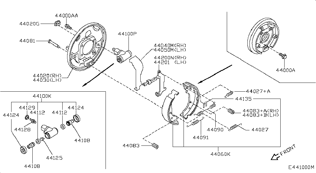 NISSAN 44060-8M126 - Bremžu loku komplekts onlydrive.pro